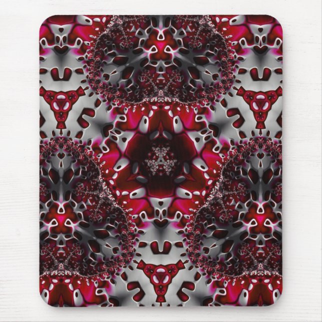 Trippy Fraktal-Kunst-Untersetzer Mousepad (Vorne)