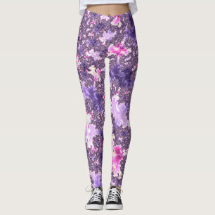Trippy Funky Boho Groovy Pastell-Spiral-Fraktal-Ku Leggings