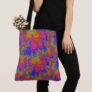Trippy Funky Knallig Lebendig Regenbogen Abstrakt Tasche