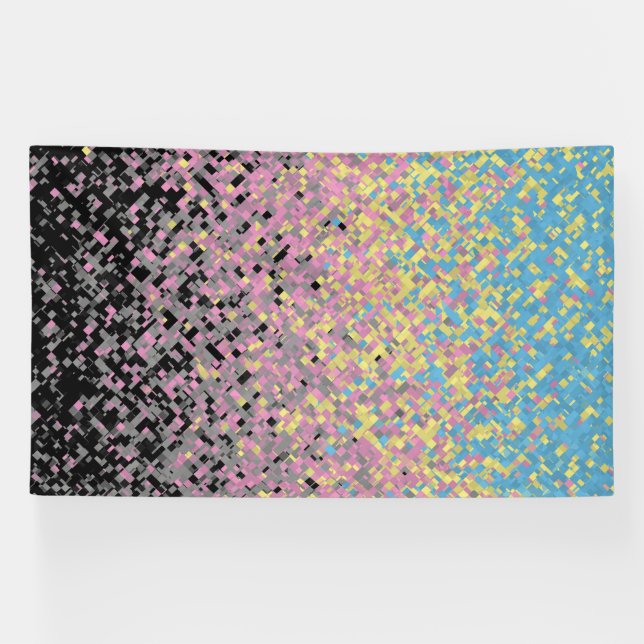 Trippy Funky pixated Polygender Prilag Banner (Horizontal)
