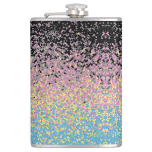 Trippy Funky pixated Polygender Prilag Flachmann