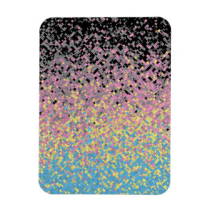 Trippy Funky pixated Polygender Prilag Magnet