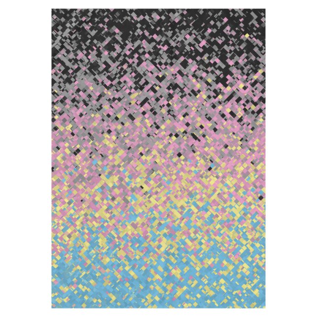 Trippy Funky pixated Polygender Prilag Tischdecke (Vorderseite)