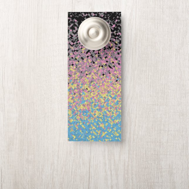 Trippy Funky pixated Polygender Prilag Türanhänger (Auf Knauf)