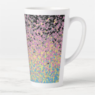 Trippy Funky Pixelated Polygender-Stolz-Flagge Milchtasse