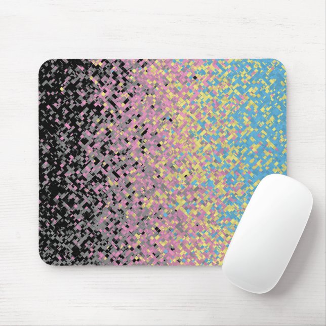 Trippy Funky Pixelated Polygender-Stolzflagge Mousepad (Mit Mouse)