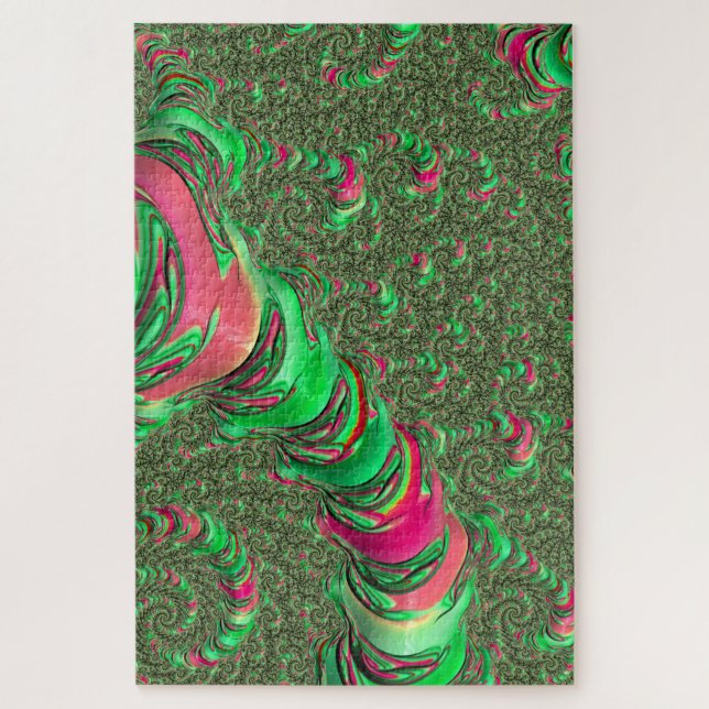Trippy Funky Psychedelic Groovy Spiral Fraktal Art (Vertikal)