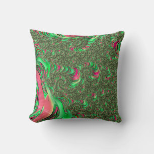 Trippy Funky psychedelische groovige Spiral-Frakta Kissen