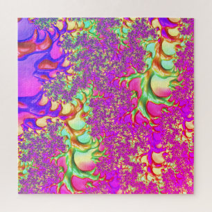 Trippy Funky Vibrany Neon Groovy Acid Trip Fraktal