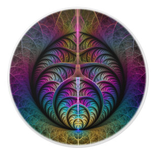 Trippy Gemustert Colorado Abstraktes Fraktal Kunst Keramikknauf