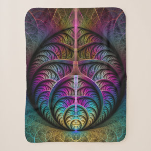 Trippy Gemustert Colorado Abstraktes Fraktal Kunst Sherpadecke
