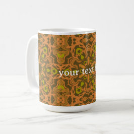 Trippy geometrische Flüssig-Mandala-Kunst Kaffeetasse