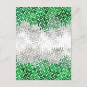 Trippy geschwungene abstrakte Grayromantische Prid Postkarte