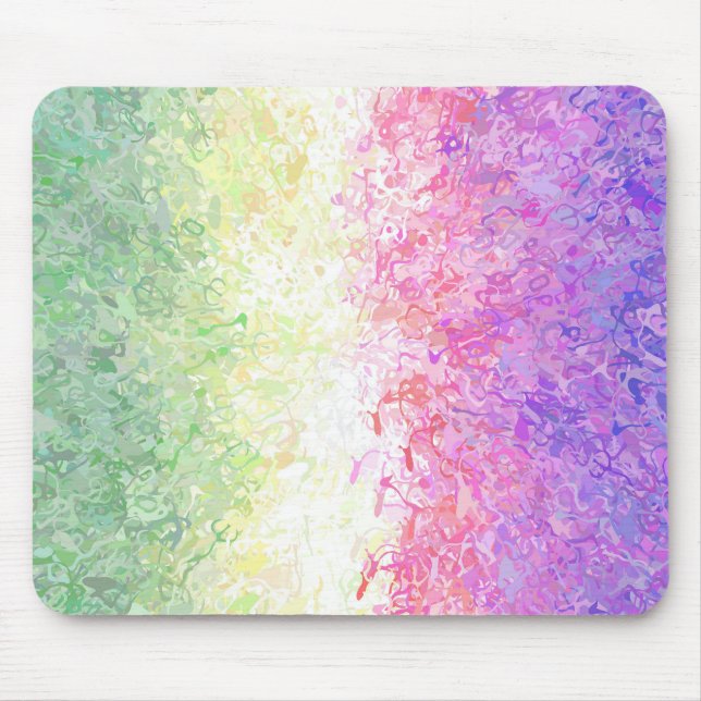 Trippy Groovy Boho Abstrakt Genderdoe Pride Flag Mousepad (Vorne)