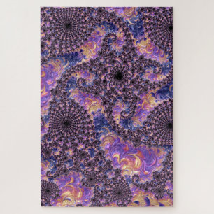 Trippy Groovy Boho Colorful Jewel Tone Fraktal Art