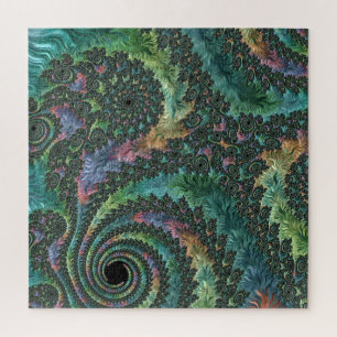 Trippy Groovy Farbige Juwel-Ton-Fraktal-Kunst