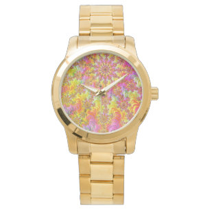 Trippy Groovy Funky Psychedelic Fraktal Burst Armbanduhr