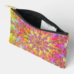 Trippy Groovy Funky Psychedelic Fraktal Burst Zubehörtasche