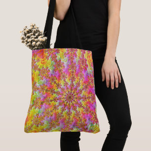 Trippy Groovy Funky psychedelische Fraktal-Explosi Tasche