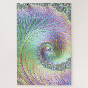 Trippy Groovy Pastel Rainbow Spirale Fraktal Art