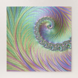 Trippy Groovy Pastel Rainbow Spirale Fraktal Art