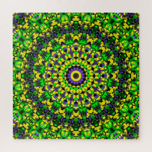 Trippy Groovy Retro Hippie Colorful Mandala Art