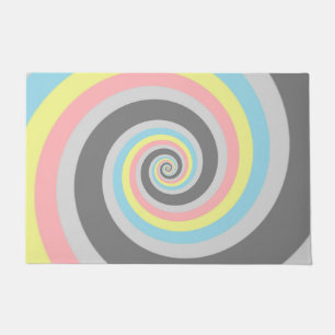Trippy Groovy Spiral Abstraktes Demiflux-Stolz-Fla Fußmatte