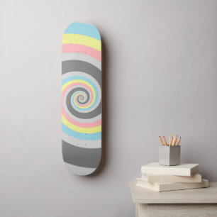 Trippy Groovy Spiral Abstraktes Demiflux-Stolz-Fla Skateboard