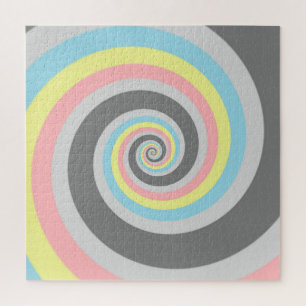 Trippy Groovy Spiral Abstraktes Demiflux-Stolzflag