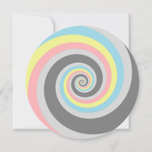 Trippy Groovy Spiral Abstraktes Demiflux-Stolzflag