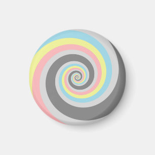 Trippy Groovy Spiral Abstraktes Demiflux-Stolzflag Magnet