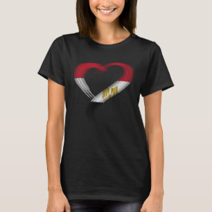 Trippy heart I Liebe Ägypten Flagge Edm Rave T-Shirt