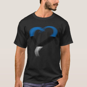 Trippy heart I Liebe Estland Flagge Edm Rave T-Shirt