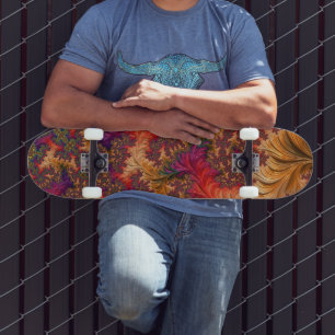 Trippy Helle Glänzende Verzweigte Abstrakte Frakta Skateboard