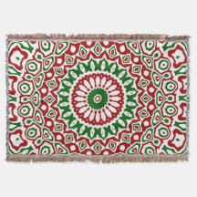 Trippy Hippie Groovy Boho Funky Christmas Mandala