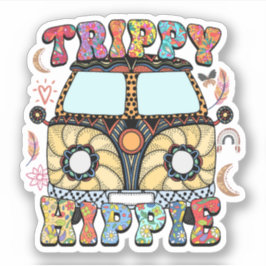 Trippy Hippie Indie Ästhetik Aufkleber