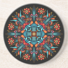 Trippy hippie psychedelic groovy mushroom komisch getränkeuntersetzer