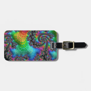 Trippy Hippie psychedelische Regenbogen-Spiral-Fra Gepäckanhänger