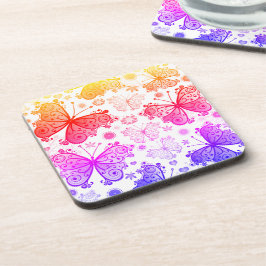 Trippy Hippy Retro Paisley Getränkeuntersetzer