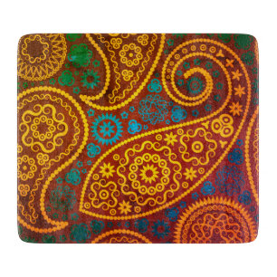 Trippy Hippy Retro Paisley Schneidebrett