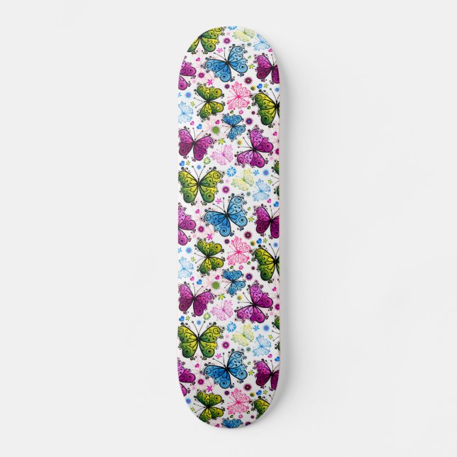 Trippy Hippy Retro Paisley Skateboard (Vorderseite)