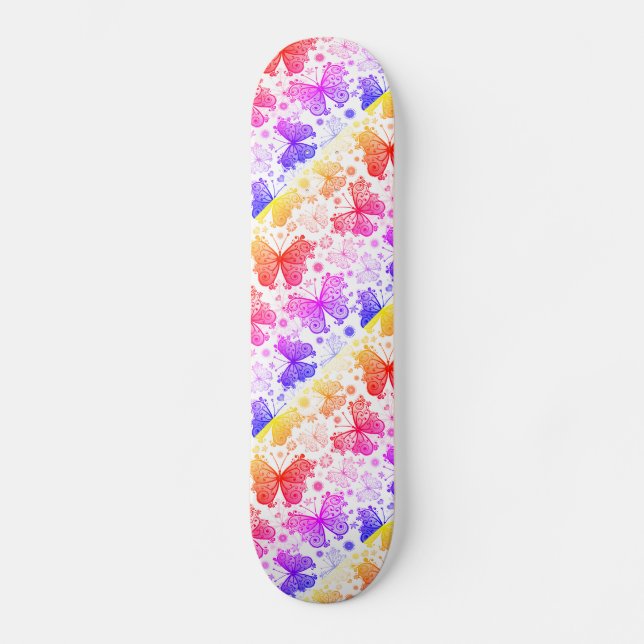 Trippy Hippy Retro Paisley Skateboard (Vorderseite)