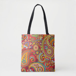 Trippy Hippy Retro Paisley Tasche