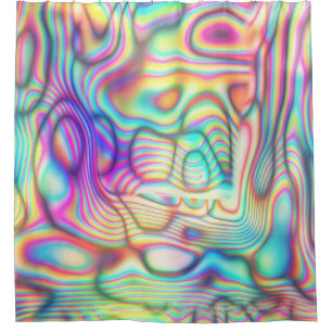 Trippy Holo   Holografische Printwerbung Duschvorhang