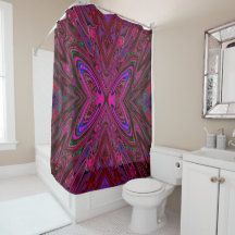 Trippy Hot Pink, Red and Blue Abstrakt Butterfly