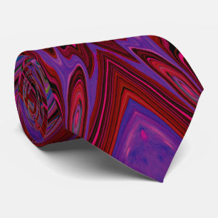 Trippy Hot Pink, Rot und Blau Abstrakter Schmetter Krawatte