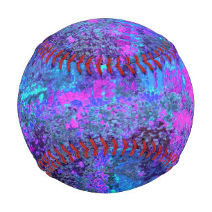 Trippy Hot Pink und Blau Impressionistische Landsc Baseball