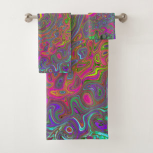 Trippy Hot rose Abstrait Retro Liquid Swirl