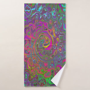 Trippy Hot rose Abstrait Retro Liquid Swirl