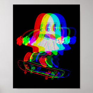 Trippy House Musik Geist Halloween Techno Rave Ska Poster